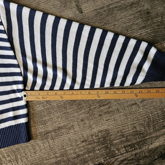 NWT Victoria Secret Pink Cambridge Knit Sweater Navy & White Size XXL - Picture 2 of 7